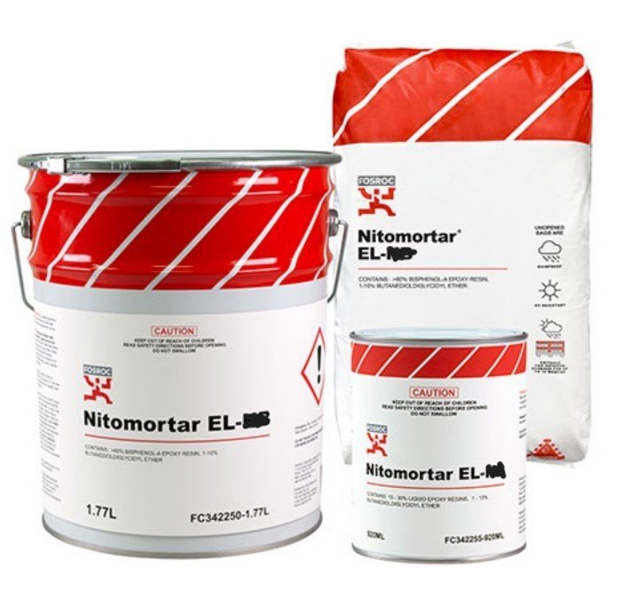 NITOMORTAR EL (10L)-Nitomortar EL is based on high quality solvent-free epoxy resin system. The special silica aggregates provide high strength and excellent abrasion resistance. It is specially desig